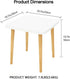 4 Floor,20"(L) 20"(W) 20"(H),Living Funecy Square End Table Low Table with Solid Wood Sturdy Legs,Floor Table Desk