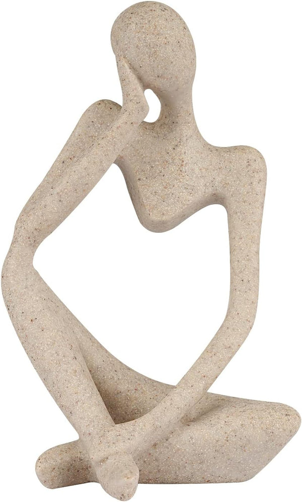 Sandstone Resin Thinker Style Abstract Sculpture Statue Collectible Figurines Home Office Bookshelf