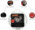 ALAZA Red Rose Flower Black Wall Clock, Battery Operated Silent Non Ticking Clocks for Living Room Decor