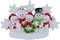 Snowman Family of 5 Personalized Christmas Tree Ornament, 2025 Custom Family Keepsake Gifts