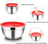 TeamFar Mixing Bowls, 4.5/3/1.5/1/0.7 QT Stainless Steel Nesting Salad Bowl Set of 5, Ideal for Prepping and Serving