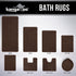 KANGAROO Luxury Chenille Bath Rug, 30x20, Extra Soft and Absorbent Shaggy Mat for Tub, Shower, Bathroom, Brown