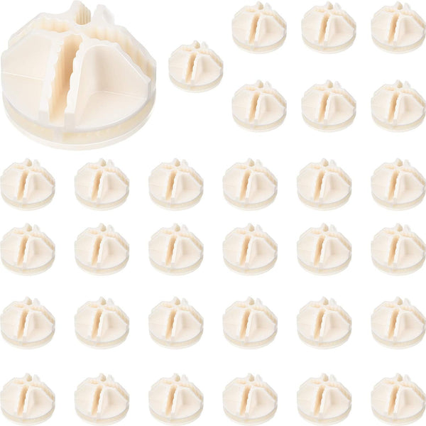 32 Pieces Cube Connectors for Plastic Storage Wire Cube Organizer, ABS Connectors for Modular Closet Storage (White)
