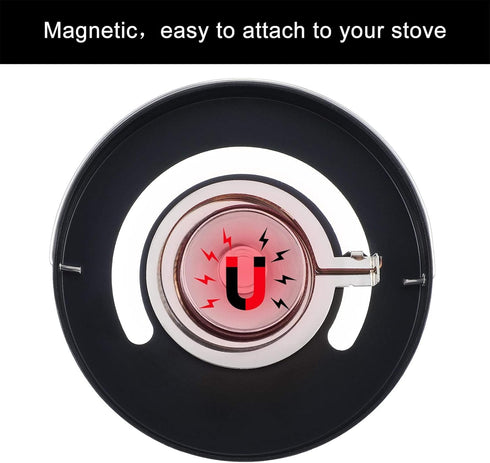 Frienda Wood Stove Thermometer, Magnetic Oven Temperature Meter for Wood Burning Stoves, Avoid Overheating