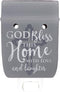 Elanze Designs God Bless This Home with Love, Grey Stoneware Electric Plug-in Wax Tart Warmer