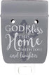 Elanze Designs God Bless This Home with Love, Grey Stoneware Electric Plug-in Wax Tart Warmer