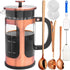 French Press Coffee Maker, 8 cups, 34 oz, 304 Stainless Steel with 4 Filter Screens, Heat Resistant Borosilicate Glass