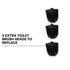 smartpeas Set 32x20x70cm 1+2 WC with roll Holder - Black Toilet Paper Holder - Stainless Steel Glass Base Dim.: Easy