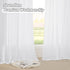 RYB HOME White Sheer Curtains - Linen Textured Wave Semi Sheer Window Curtain Set, 52 x 90 inches, 1 Pair