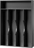 Bellsal Black Utensil Organizer, 10 Inch Silverware Tray for Drawer, Cutlery Organizer with 5 Compartment Small Narrow