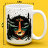 UFO Alien Cow Abduction Coffee Mug, Funny Paranormal Gifts, 15oz