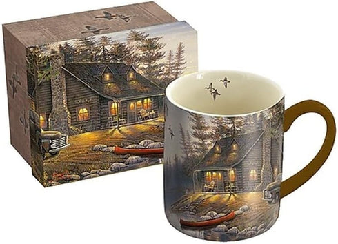 Lang Lake Retreat Mug by Sam Timm, 14 oz., Multicolored Design