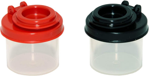 BRAZZA Salt and Pepper Shakers Moisture Proof Set, Clear with Black Lids, Perfect for Camping, Travel Spice Set (5 mini)