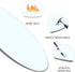 18" 1/4'' (18.11 inch) Tempered Glass Table Top Round Transparent Table Surface Thick Pencil Polished Edge Multipurpose