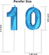 Number Birthday Candles (10 Candle Blue), 3D Diamond Shape Happy Birthday Cake Candles for Party Decoration