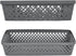 Glad Plastic Storage Basket Set - 3 Pack Large Organizers for Kitchen Pantry, Bathroom, and Drawer Trays, Grey
