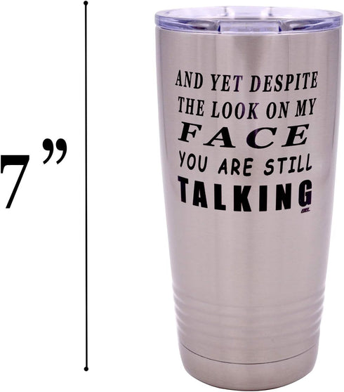 Rogue River Tactical Funny Travel Tumbler Mug - Sarcastic Work Gift for Boss, 20 Ounce Cup w/Lid