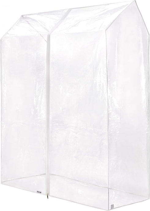 HANGERWORLD 4ft Clothes Garment Rack Cover, Clear Showerproof COVER ONLY (48"x24"x65")