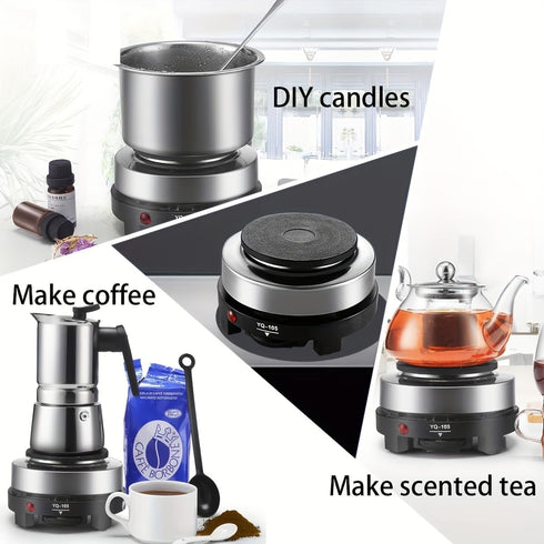 Jerliflyer 110V Mini Electric Stove, Portable 500W Multifunctional Stove for Kitchen, Dormitory, Camping, Hot Pot
