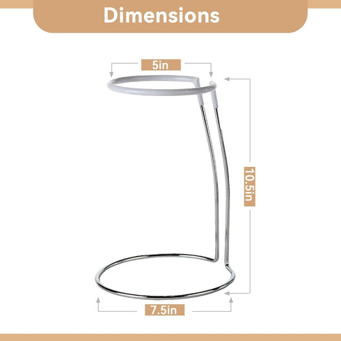 Lily's Home Wine Decanter Drying Stand with Rubber Coated Top, Includes Cleaning Brush for Standard Decanters