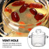 DOITOOL Saucepan with Cover 350ML, Resistant Cooking Pot with Lid, Clear Stovetop Cookware Set for Milk, Pasta, Soup