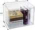 2PACKS BOHOIDEE Clear Book Storage Organizer for Bookshelf, Plastic Stackable Book Display Case with Magnetic Door