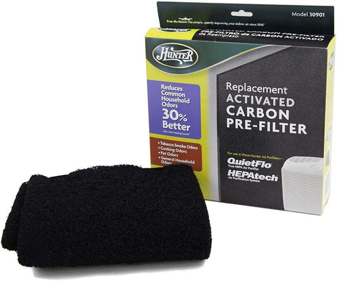 Hunter 30901 Activated Carbon Pre-Filter for Most Hunter PermaLife, HEPAtech, QuietFlo Air Purifier Models, Black,