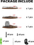 Set 3 HORLIMER Floating Corner Shelf Wall Mount, of Rustic Wood Corner Wall Shelves with Fence for Bedroom, Living