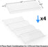 MIUKAA Clear Acrylic Spice Drawer Organizer, 4 Tier Seasoning Jars Insert for Drawer/Countertop (Jars not included)