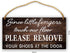 Since Little Fingers Touch Our Floor, Please Remove Your Shoes at The Door Hanging Sign Wall Art Home Decor