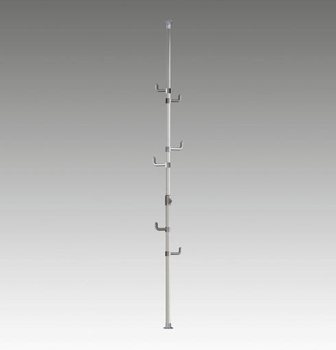 PRINCE HANGER One Touch Steel Coat Rack, Freestanding for Clothes, Hats, Bags, Silver
