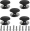 MroMax Universal Pot Lid Cover Knob Handle, Replacement Knob for Kitchen Cookware, Black Leaves, 5Pcs