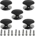 MroMax Universal Pot Lid Cover Knob Handle, Replacement Knob for Kitchen Cookware, Black Leaves, 5Pcs