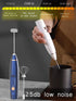 Milk Frother Handheld Foam Maker, 3 Speed Rechargeable Electric Blender with 2 Stainless Stirring Heads for Lattes