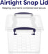 Superio Clear Storage Bins with Lids, Stackable Box with Latches and Handles, Extra Small, 2 Pack