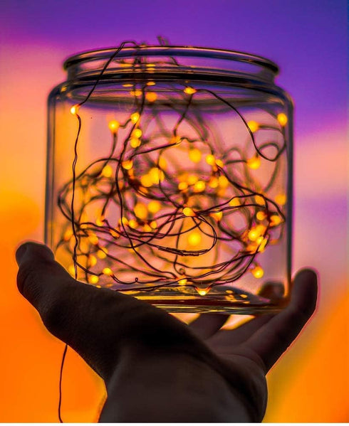 suddus 33ft 100 LED Outdoor String Lights, Warm White Fairy Lights Battery Operated with Remote for Bedroom, Dorm,