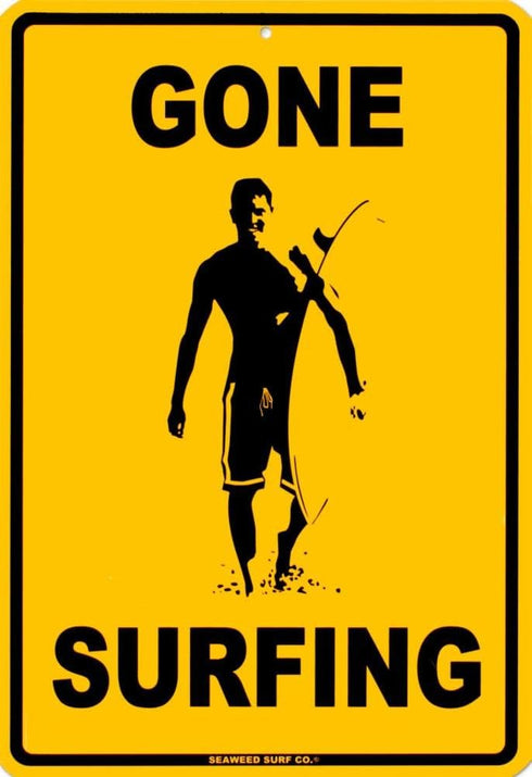 4K Video Camera Gone Surfing Tin Sign