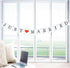 JUST Married Wedding Banner Set - Decorations for Reception, Bridal Shower & Engagement Photo Prop