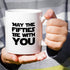 Retreez Funny Mug - May The Fifties Be With You, 11 Oz Ceramic Tea Coffee Mug, 50th Birthday Gag Gift