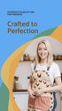 Lovely Flower Pattern Retro Aprons with Large Pockets for Women Girls Cooking Kitchen Bakery Gift