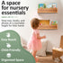 Set 2 15.6inch Scalloped Shelves - of Pre-Assembled Floating Nursery Book Shelves, Scalloped Book Shelf - Kids Wall