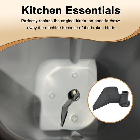 2 Pcs Bread Maker Kneading Paddle, Stainless Steel Mixing Blade Replacement for Most Bread Maker, Black