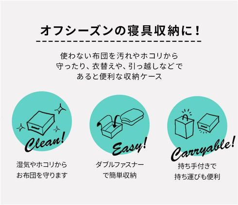 EMOOR Storage Case for Traditional Japanese Floor Futon, Twin Size