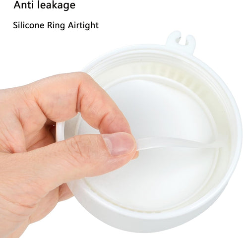Povinmos 2Pack Handle,14 oz Overnight Oats Containers with Lids and Airtight Oatmeal Container,Mason Jars with Lid