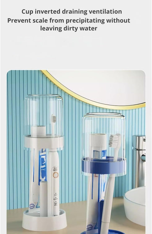 POMN Kids Toothbrushes Holder with Cute Cup, with Kawaii Badge Sticker, Electric Toothbrush Holder for Kids Toddler