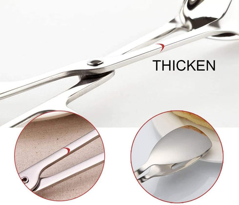 KEBE 2-PACK Serving Tongs - Stainless Steel Kitchen Tongs for Buffet Party Catering, Thickening Food Serving