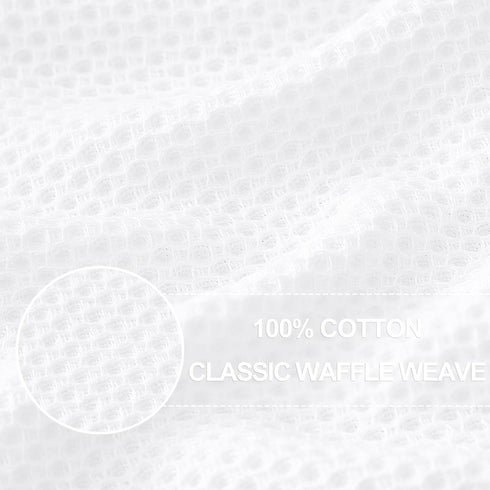 Homaxy 100% Cotton Waffle Weave Kitchen Dish Towels - Ultra Soft Absorbent Quick Drying Cleaning Towel, 4-Pack