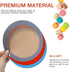 Set of 3 Reusable 8 Inch Round Silicone Baking Mats, Silicone Mat for Cake, Pizza, Pie, Bread, Macaron (Red, Blue, Grey)