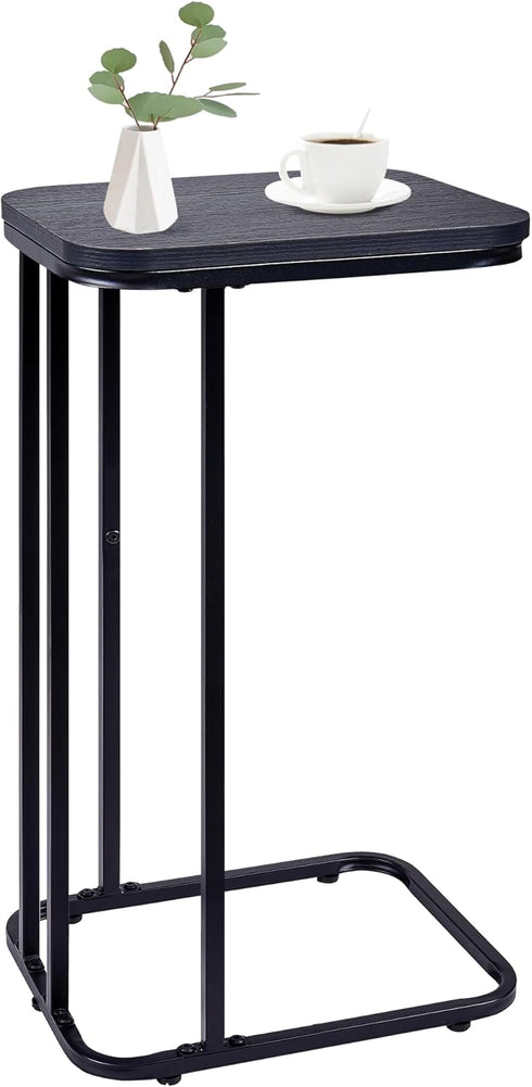 KJGKK C Shaped End Table, 27 Inches High Small Side Table for