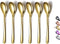 Gold Demitasse Espresso Spoons, 5.5'' Mini Coffee Spoons, Set of 6, Dishwasher Safe